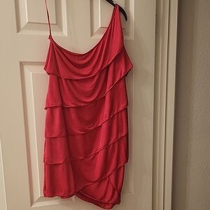 BCBGMaxAzria Red Layered Mini Dress